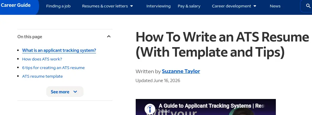 ATS Resume Article